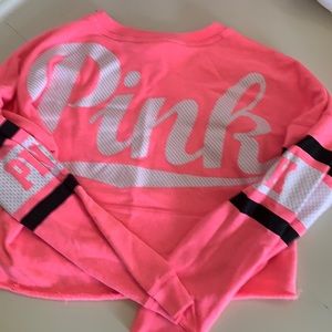 pink crop sweatshirt size small